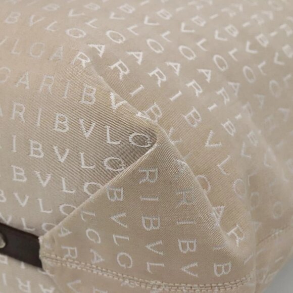 BVLGARI Logo Mania Tote Bag Canvas Beige - Picture 9 of 14